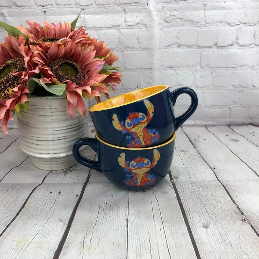 NWT Disney Stitch mug soup bowl set of 2